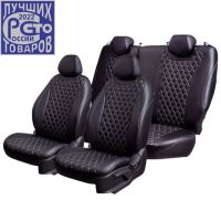 Чехлы Премиум Экокожа Байрон Ромб на Mitsubishi ASX (2010+) Чехлы Премиум Экокожа Байрон Ромб на Mitsubishi ASX (2010+)