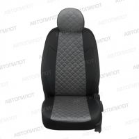 Чехлы Автопилот Алькантара Ромб на Nissan Navara 2005-2015 г.в. Чехлы Автопилот Алькантара Ромб на Nissan Navara 2005-2015 г.в.