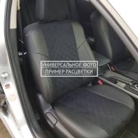 Чехлы Автопилот Алькантара Ромб на Nissan Navara 2005-2015 г.в. Чехлы Автопилот Алькантара Ромб на Nissan Navara 2005-2015 г.в.